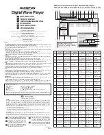Olympus Digital Wave Player VN-120PC Instructions preview