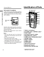 Предварительный просмотр 8 страницы Olympus DM-1 Instructions Manual