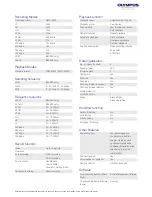 Preview for 2 page of Olympus DM-450 Specifications