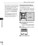 Preview for 72 page of Olympus DM 620 Detailed Instructions