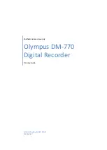 Olympus dm-770 Training Manual preview