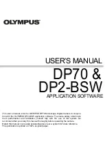 Preview for 1 page of Olympus DP70 User Manual