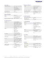 Preview for 2 page of Olympus E-30 Specifications
