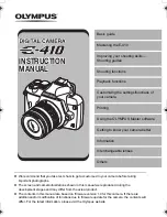 Olympus E-410 - EVOLT Digital Camera SLR Instruction Manual preview