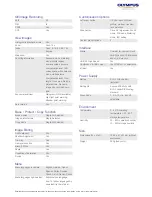 Preview for 5 page of Olympus E-450 Specifications