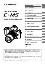 Olympus E-M5 Mark II Instruction Manual preview