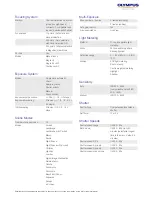 Preview for 2 page of Olympus E-P1 - Digital Camera - Prosumer Specifications