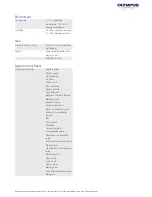 Preview for 5 page of Olympus E-P1 - Digital Camera - Prosumer Specifications