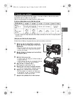Предварительный просмотр 61 страницы Olympus E-P2 - PEN 12.3 MP Micro Four Thirds Interchangeable Lens Digital... Manuel D'Instructions
