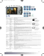 Preview for 2 page of Olympus E-P3 Specifications