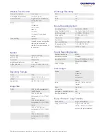 Preview for 4 page of Olympus E-PL1 Specifications