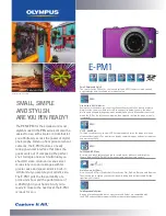 Preview for 1 page of Olympus E-PM1 Specifications