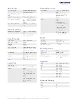 Preview for 3 page of Olympus E420 - Evolt 10MP Digital SLR Camera Specifications