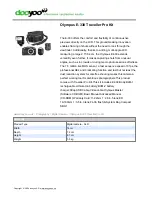 Olympus EVOLT E-330 Specification Sheet preview
