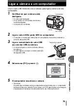 Предварительный просмотр 79 страницы Olympus FE 115 - Digital Camera - 5.0 Megapixel Manual Avançado