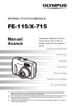 Olympus FE 115 - Digital Camera - 5.0 Megapixel Manuel Avancé preview