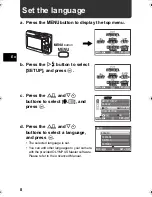 Preview for 8 page of Olympus FE 180 - Digital Camera - 6.0 Megapixel Basic Manual