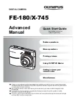 Preview for 1 page of Olympus FE-180/X-745 Advanced Manual
