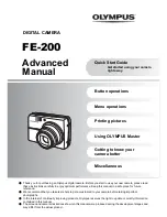Preview for 1 page of Olympus FE-200 Advanced Manual