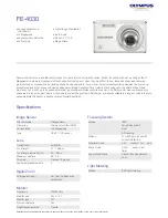 Preview for 1 page of Olympus FE-4030 Specifications