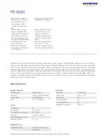 Preview for 1 page of Olympus FE 5020 - Digital Camera - Compact Specifications