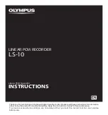 Olympus LS-10 - Linear PCM Recorder 2 GB Digital... Instructions Manual preview
