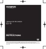 Olympus LS-11 Instructions Manual preview