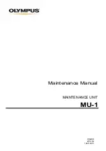 Olympus MU-1 Maintenance Manual предпросмотр