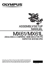 Olympus MX61 Assembly Manual preview