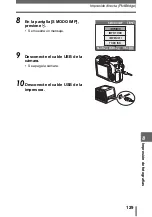 Предварительный просмотр 129 страницы Olympus SP 310 - Digital Camera - 7.1 Megapixel Manual Avanzado