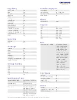 Preview for 3 page of Olympus SP-565 UZ Specifications