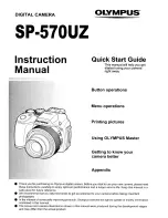 Preview for 1 page of Olympus SP 570 - UZ Digital Camera Instruction Manual