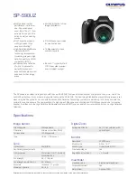 Olympus SP-590 UZ - Digital Camera - Compact Specifications preview