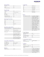 Preview for 3 page of Olympus SP-590 UZ - Digital Camera - Compact Specifications