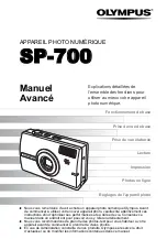 Olympus SP 700 - 6 Megapixel Digital Camera Manuel Avancé preview