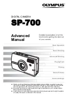 Preview for 1 page of Olympus SP-700 Advanced Manual