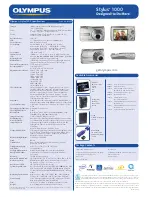 Preview for 2 page of Olympus Stylus 1000 Specification