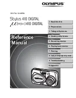 Предварительный просмотр 1 страницы Olympus Stylus 410 Reference Manual