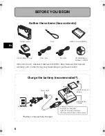 Предварительный просмотр 6 страницы Olympus Stylus 720 SW Basic Manual