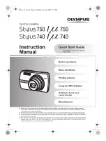 Olympus Stylus 750 Instruction Manual preview