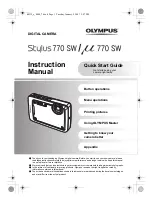Preview for 1 page of Olympus Stylus 770 SW Instruction Manual