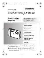 Preview for 1 page of Olympus Stylus 850 SW Instruction Manual