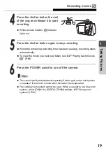 Preview for 19 page of Olympus Stylus Verve - Stylus Verve 4MP Digital... Advanced Manual