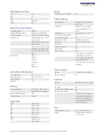 Preview for 3 page of Olympus TG-320 Specifications