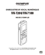 Olympus VN-7100 Mode D'Emploi preview