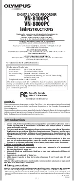 Olympus VN-8000PC Instructions Manual preview