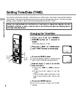 Preview for 8 page of Olympus W-10 - 16 MB Digital Voice Recorder Instructions Manual