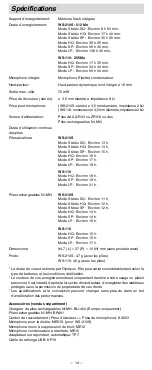 Preview for 14 page of Olympus WS 110 - 256 MB Digital Voice Recorder Mode D'Emploi