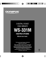 Olympus WS-331M User Manual preview