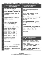 Предварительный просмотр 2 страницы Olympus WS 700M Quick Start Manual